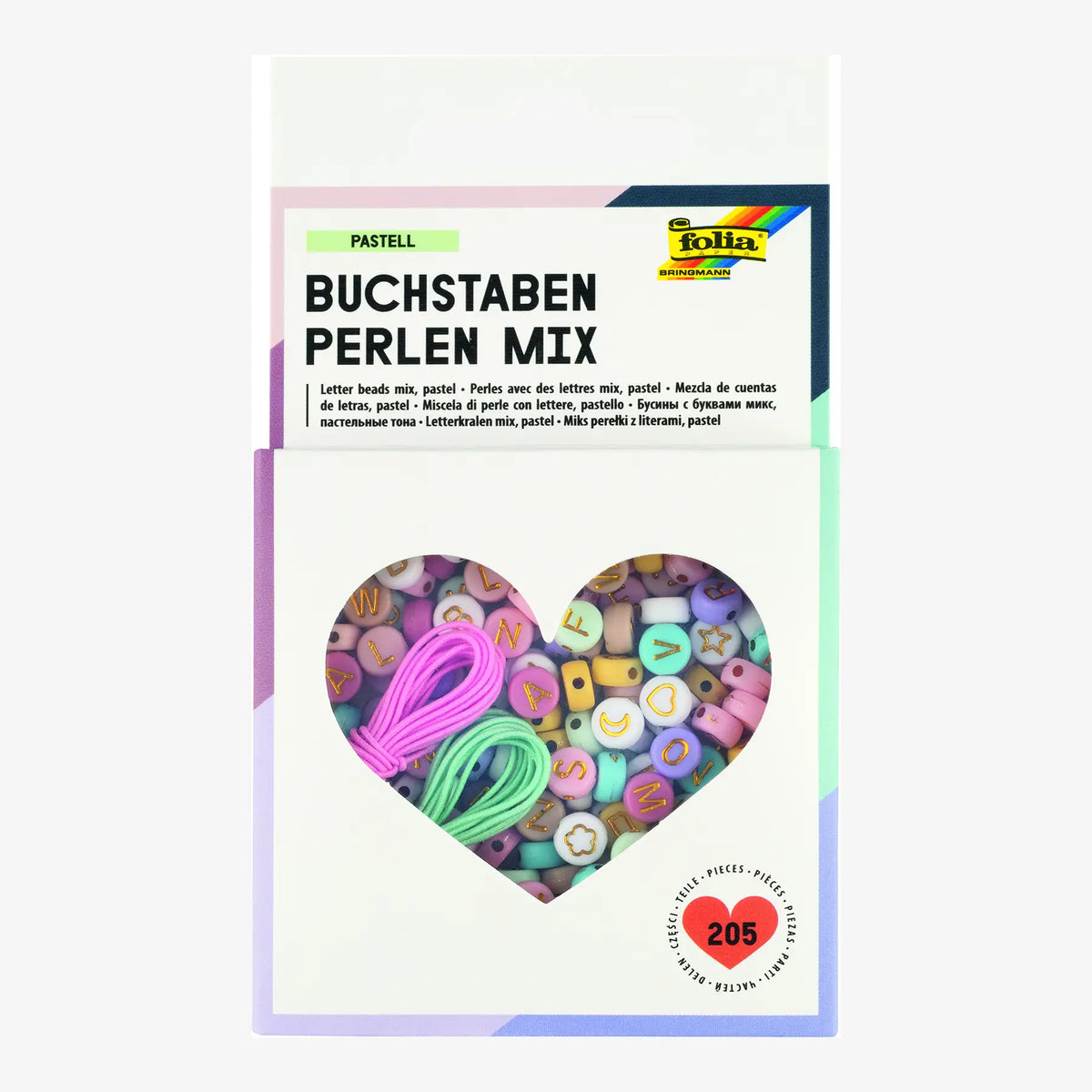 Perlen Mix / BUCHSTABEN / "PASTELL"