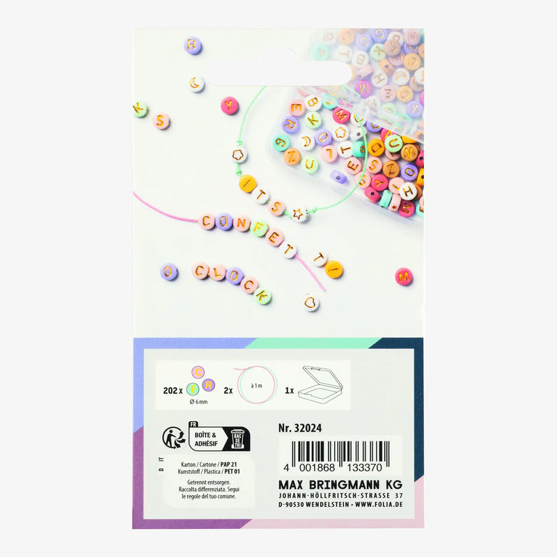 Perlen Mix / BUCHSTABEN / "PASTELL"