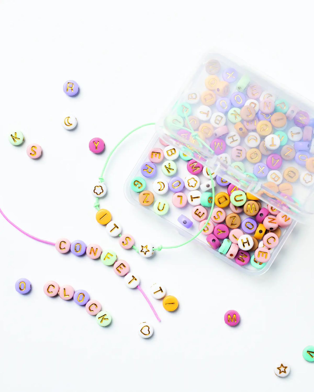 Perlen Mix / BUCHSTABEN / "PASTELL"