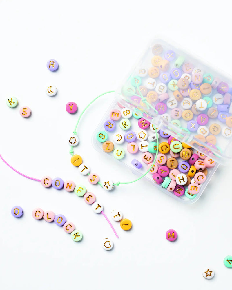 Perlen Mix / BUCHSTABEN / "PASTELL"