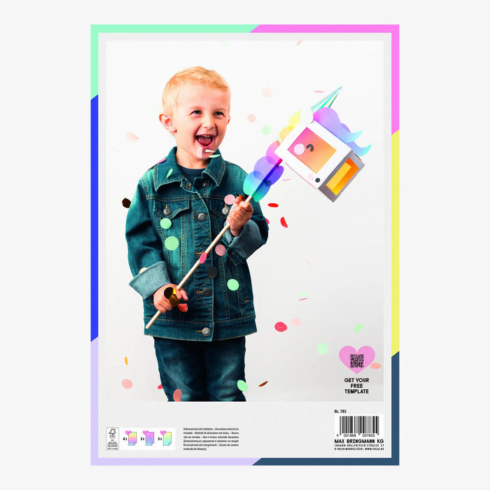 Transparentpapier / Regenbogenfarbend / 115g/m² / 10 Blatt in einer Mappe