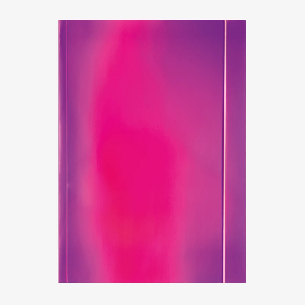 Folia-Sammelmappe-DIN-A3-mit-Gummiband-Iridescent-pink-Produktansicht-von-vorn