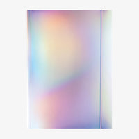 Folia-Sammelmappe-DIN-A3-mit-Gummiband-Iridescent-silver-Produktansicht-von-vorn