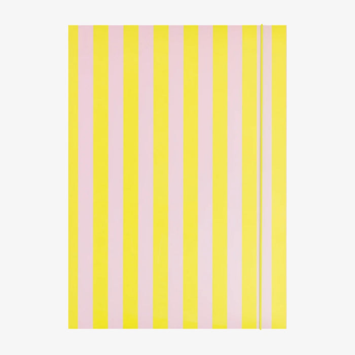 Folia-Sammelmappe-DIN-A3-mit-Gummiband-Neon-Stripes-Yellow-Produktansicht-von-vorn