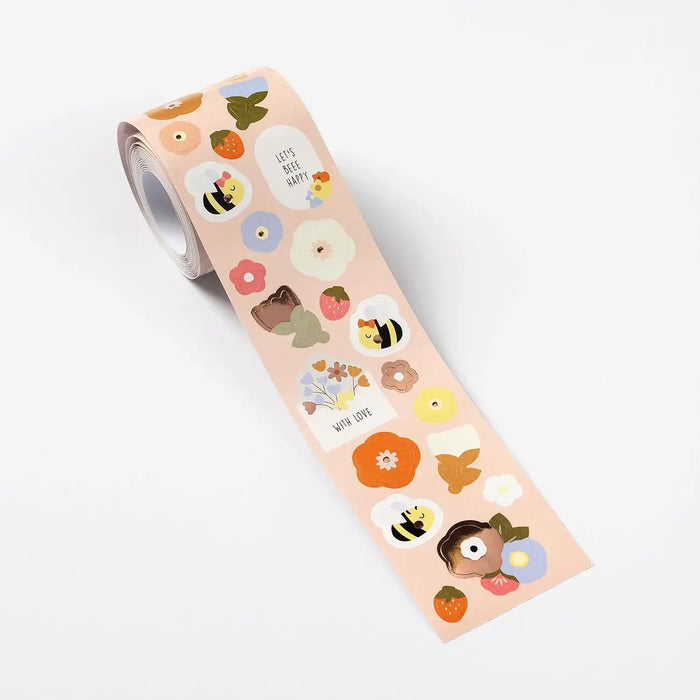 Folia-Stickerrolle-Flower-and-Bees-4m-416-Teile-Produkt