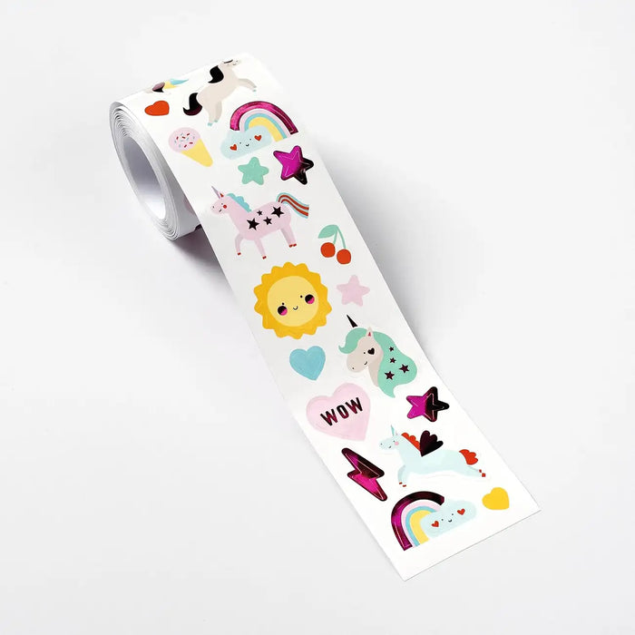 Folia-Stickerrolle-SPACE-Unicorn-4m-416-Teile-Produkt