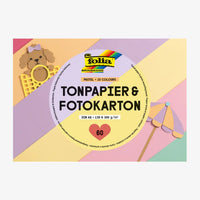 Folia-Tonpapier-_-Fotokarton-Pastellfarben-10Farben-DINA6-130g-300g-60-Cover-Block