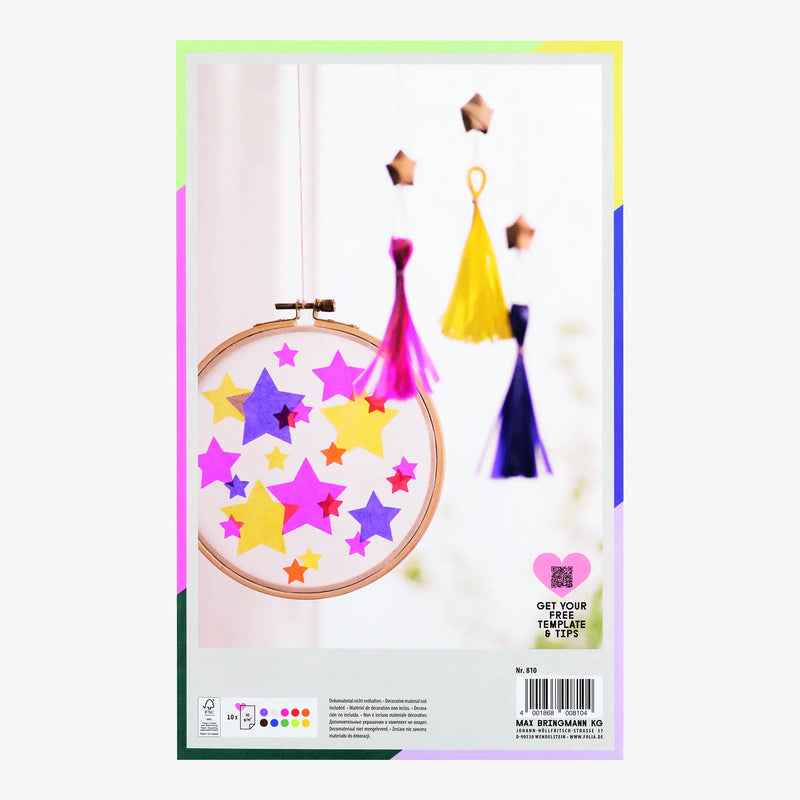 Transparentpapier / farbig sortiert / 42g/m² / 10 Blatt in einer Mappe