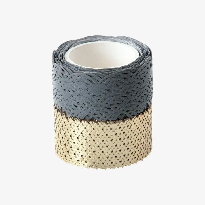 Folia-Washi-Dekor_-Reispapier_-gestanzt_-2er_-Set_-_grau-gold-Produkt