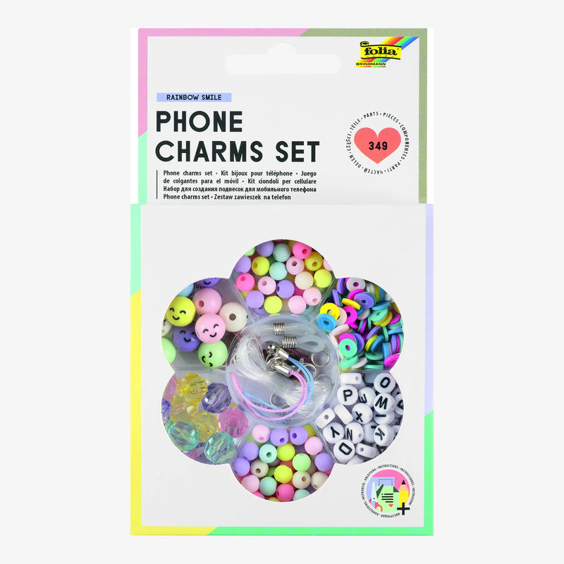 Perlen Set / Phone Charms Set RAINBOW SMILE, 349 Teile