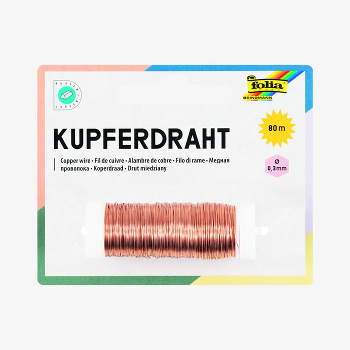 Kupferdraht / rostfrei / 0,3mmx80m