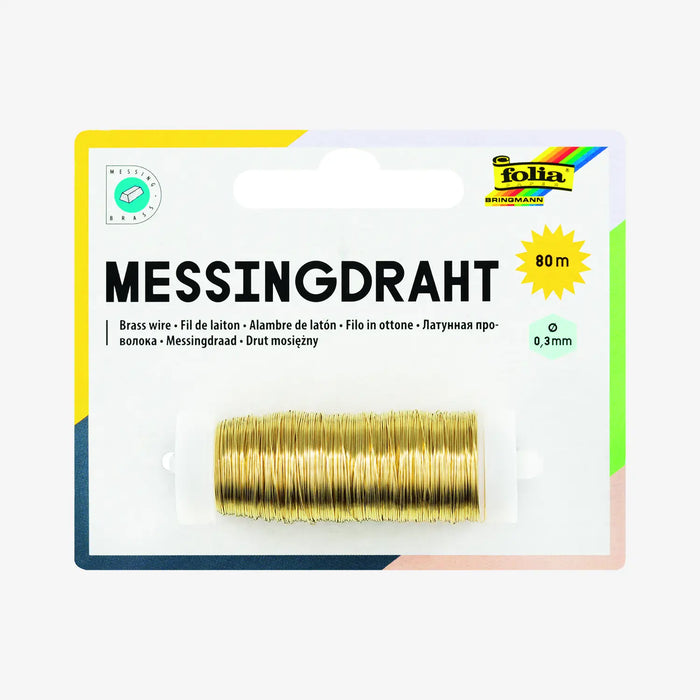 Messingdraht / 0,3mmx80m / goldfarben