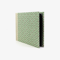 Fotoalbum-15x20cm-60Seiten-schwarzer-Fotokarton-cover-chiyogami-Papier-Motiv-Seigaiha-gruen-seitlich-vorn