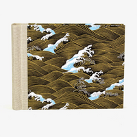 Fotoalbum-15x20cm-Blaupause-30blatt-Mit-Chiyogami-Nami-gold-weiss-blau-auf-schwarz-bezogen-Produktansicht-Seitlich