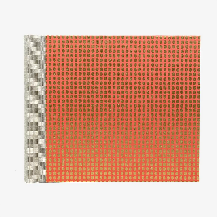 Fotoalbum-20x23cm-60Seiten-creme-Fotokarton-cover-chiyogami-Papier-Motiv-Bogen-1081C-Squares-Gold-Peachy