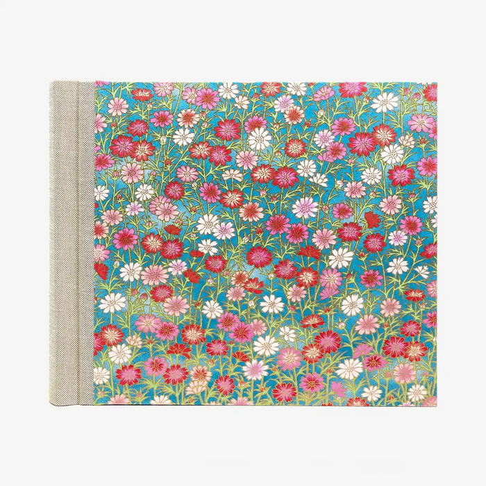 Fotoalbum-20x23cm-60Seiten-creme-Fotokarton-cover-chiyogami-Papier-Motiv-Bogen-636C-Blumen
