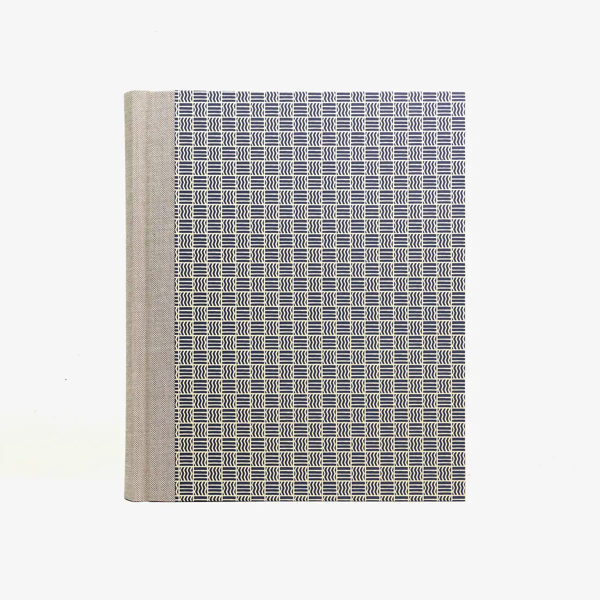 Fotoalbum-24x20cm-40-Seiten-cover-CartaVArese-Motiv-gewebt-blau-Cover-von-vorn