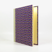 Fotoalbum-24x20cm-40-Seiten-cover-chiyogamiPapier-Motiv-Flechtmuster-purple-Pink-Cover-seitlich-von-vorn