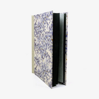 Fotoalbum-24x20cm-60Seiten-cover-Chiyogamipapier-Motiv-Fliederfarbene-Blueten-Seitlich-von-vorn