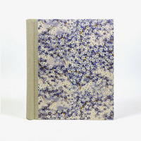 Fotoalbum-24x20cm-60Seiten-cover-Chiyogamipapier-Motiv-Fliederfarbene-Blueten-von-vorn