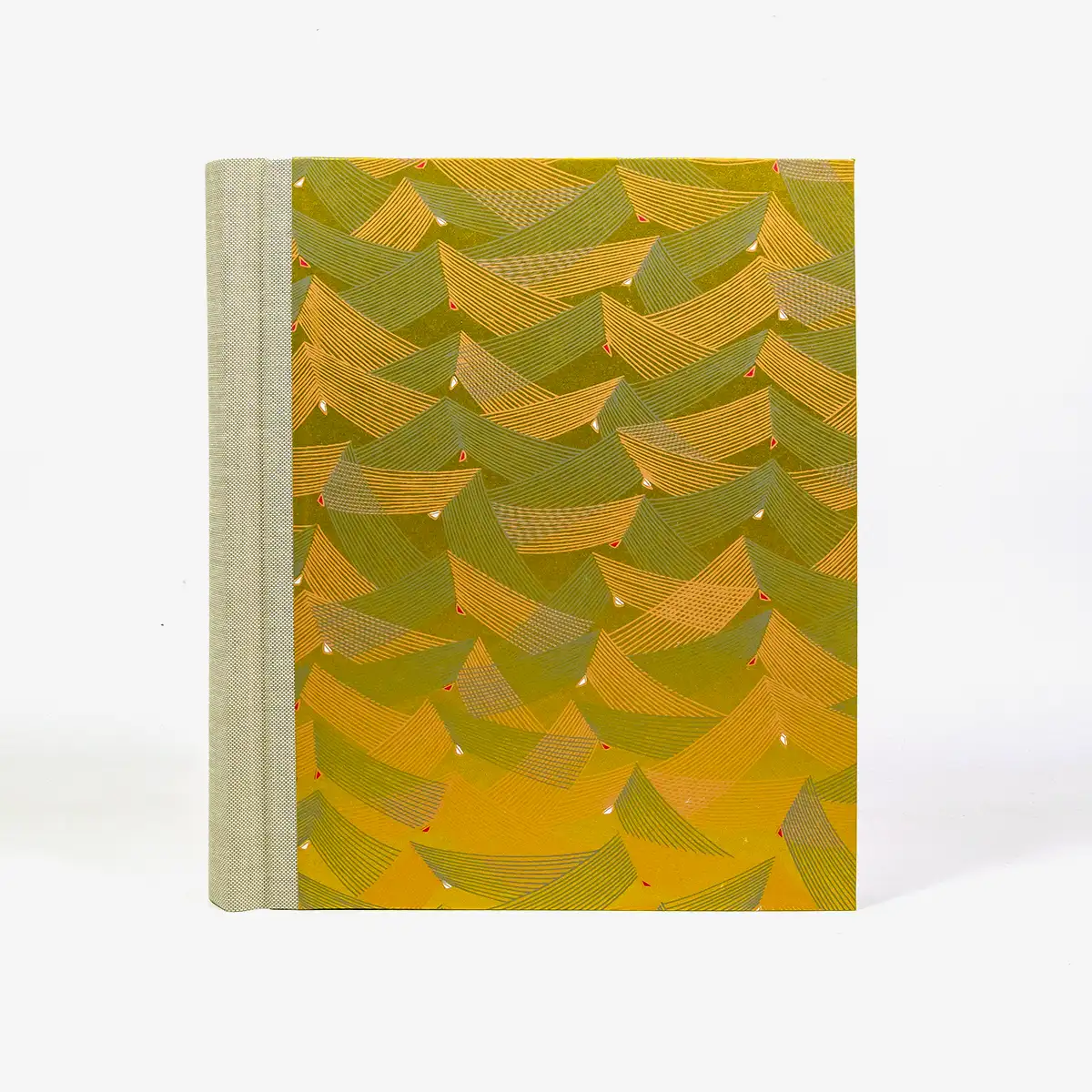 Fotoalbum-24x20cm-60Seiten-cover-Chiyogamipapier-Motiv-Saitenspiel-gold-von-vorn