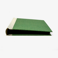 Fotoalbum-24x20cm-60Seiten-cover-Chiyogamipapier-Motiv-Same-Komon-gold-auf-gruen-liegend-von-vorn