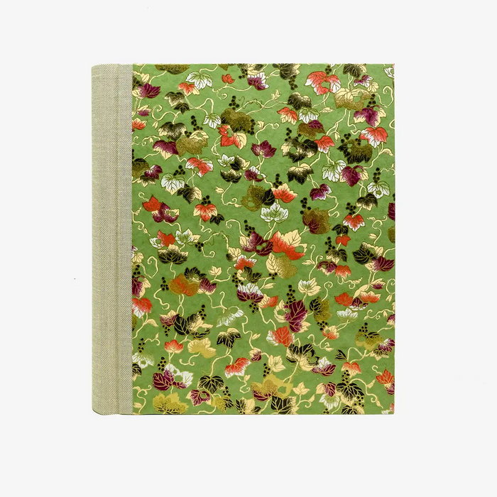Fotoalbum-24x20cm-60Seiten-cover-Chiyogamipapier-Motiv-Weinblaetter-vonvorn