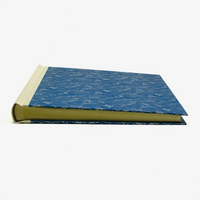 Fotoalbum-24x30cm-60-Seiten-cover-chiyogamiPapier-Motiv-Nami-silber-auf-blau-Cover-liegend-von-vorn