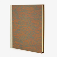 Fotoalbum-30-x-30cm-60-weisse-Seiten-Chiyogami-Wasser-orange-gelb-auf-anthrazit-Produktansicht-seitlich-von-vorn-1290px