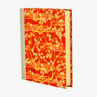Fotoalbum / 100 Seiten creme / H24xB20cm / Chiyogami, Floral - Kirschblüten -rot