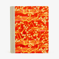 Fotoalbum / 100 Seiten creme / H24xB20cm / Chiyogami, Floral - Kirschblüten -rot