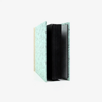 Fotoalbum-Format-15x20cm-60Seiten-schwarzer-Fotokarton-Cover-Chiyogami-Motiv-Welle-Silber-auf-hellblau-seitlich-von-vorn-2