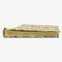 Fotoalbum-Format-24x20cm-60Seiten-creme-Fotokarton-Cover-Chiyogami-Motiv-Weinblaetter-gruen-liegend