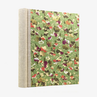 Fotoalbum-Format-24x20cm-60Seiten-creme-Fotokarton-Cover-Chiyogami-Motiv-Weinblaetter-gruen-seitlich-von-hinten