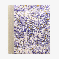 Fotoalbum-Format-24x20cm-60Seiten-creme-Fotokarton-Cover-Chiyogami-Motiv-kleine-Pflaumenblueten-auf-Flieder-von-vorn