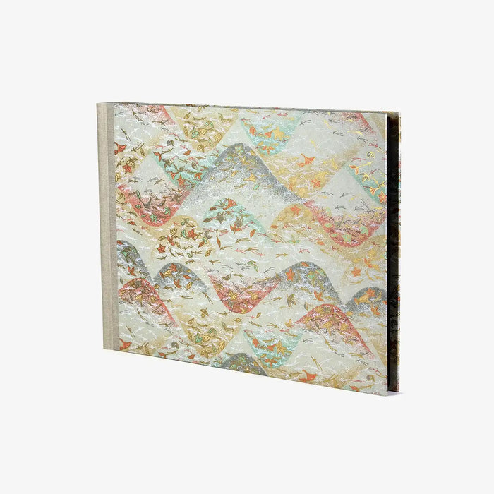 Fotoalbum-Hoehe24cm-mal-Breite-35cm-60-seiten-bezogen-mit-Chiyogami-BErge-Blaetter-Multicolor-Produktansicht-2