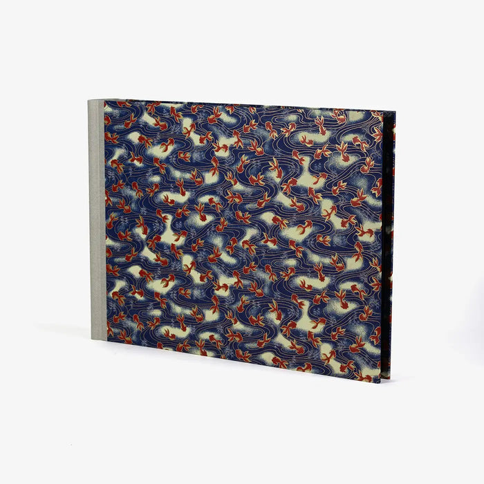 Fotoalbum-Hoehe24cm-mal-Breite-35cm-60-seiten-bezogen-mit-Chiyogami-Kois-Multicolor-Produktansicht-2