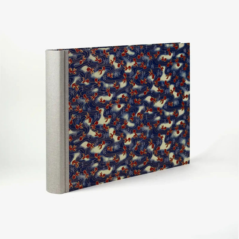 Fotoalbum-Hoehe24cm-mal-Breite-35cm-60-seiten-bezogen-mit-Chiyogami-Kois-Multicolor-Produktansicht-3
