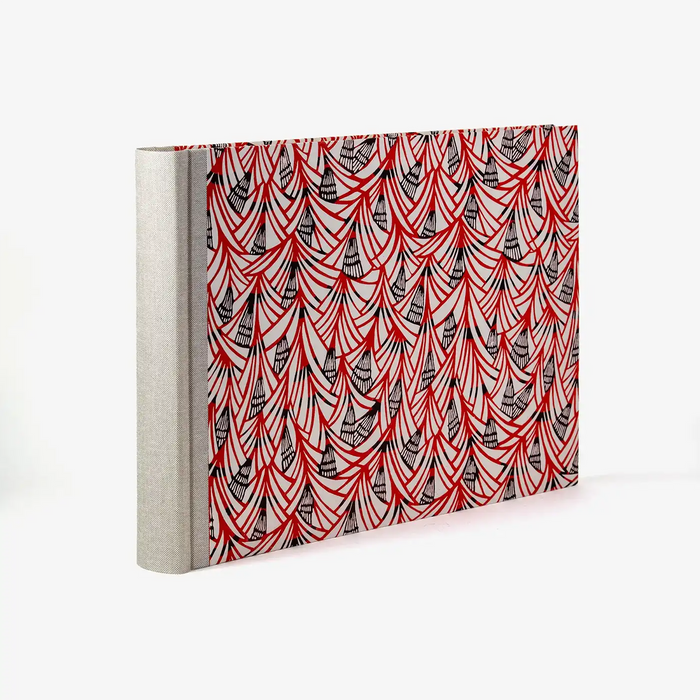 Fotoalbum-Hoehe24cm-malBreite-35cm-60-seiten-bezogen-mit-Katazome-Traditional-Rote-ZAcken-Produktansicht-1