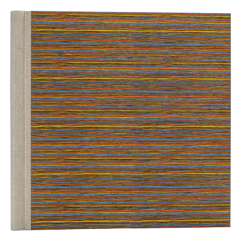 Fotoalbum / 30x30cm / Chiyogami / Stripes Red Yellow Blue