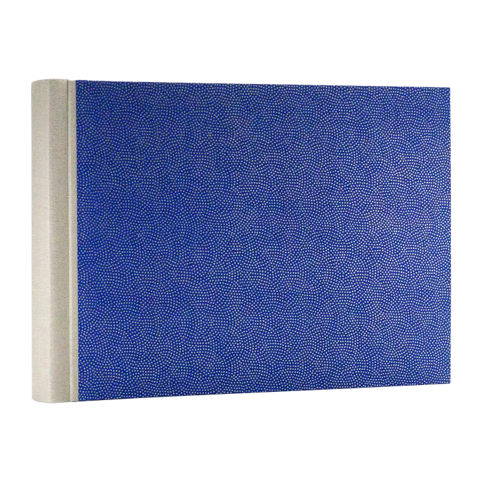 Fotoalbum / 24x35cm / 100 Seiten / Chiyogami / Same Komon_dots silver_ on blue