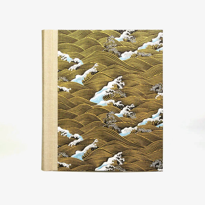 Fotoalbum / 60 Seiten creme / H24xB20cm / Nami Gold light blue on black