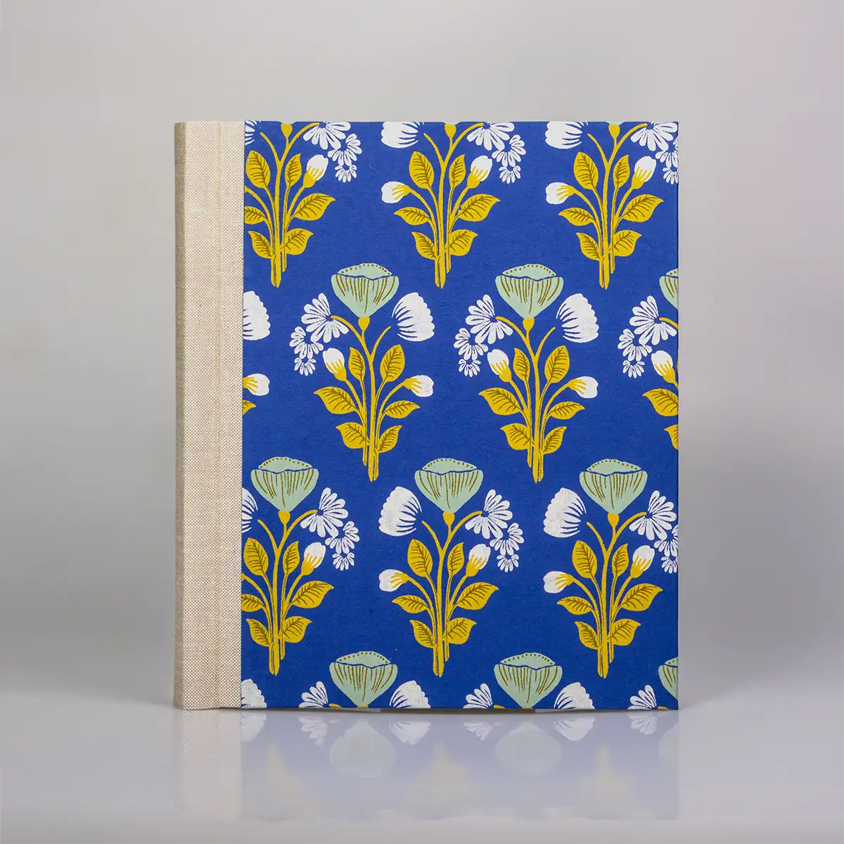 Fotoalbum / 60 Seiten creme / H24xB20cm / recy. Cotton  Pattern Blue No2