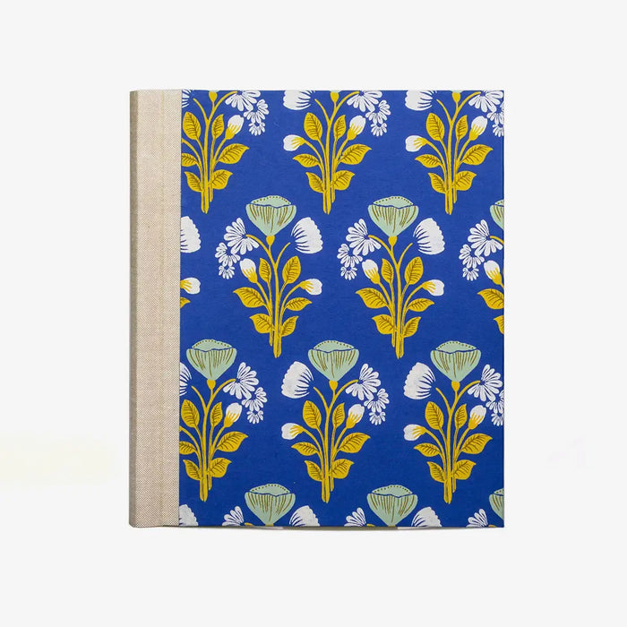 Fotoalbum / 60 Seiten creme / H24xB20cm / recy. Cotton  Pattern Blue No2