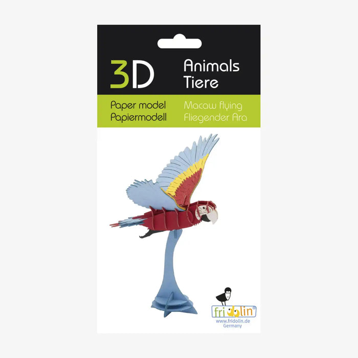 3D Papiermodell / Fliegender Ara