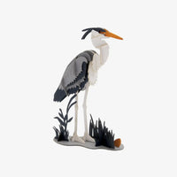 Fridolin-3D-Bastellset-tiermodell-gelasertt-Karton-3D-Papiermodell-Graureiher-Modell-Produktansicht