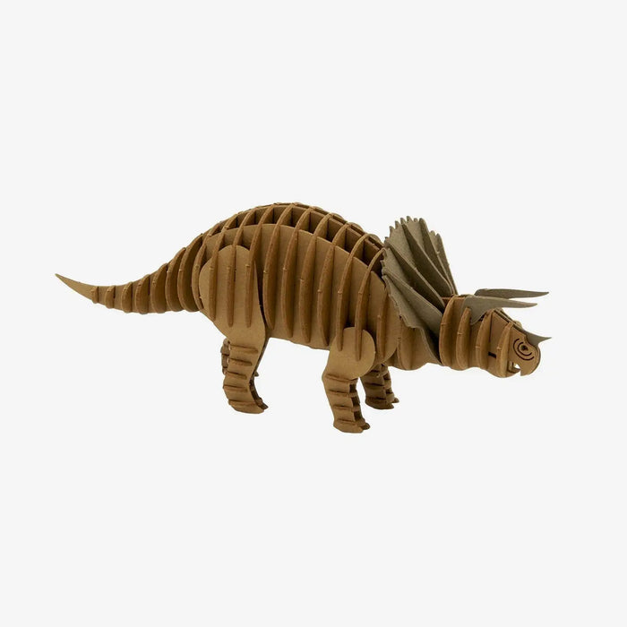 Fridolin-3D-Bastellset-tiermodell-gelasertt-Karton-3D-Papiermodell-Triceratops-Modell-Produktansicht-2