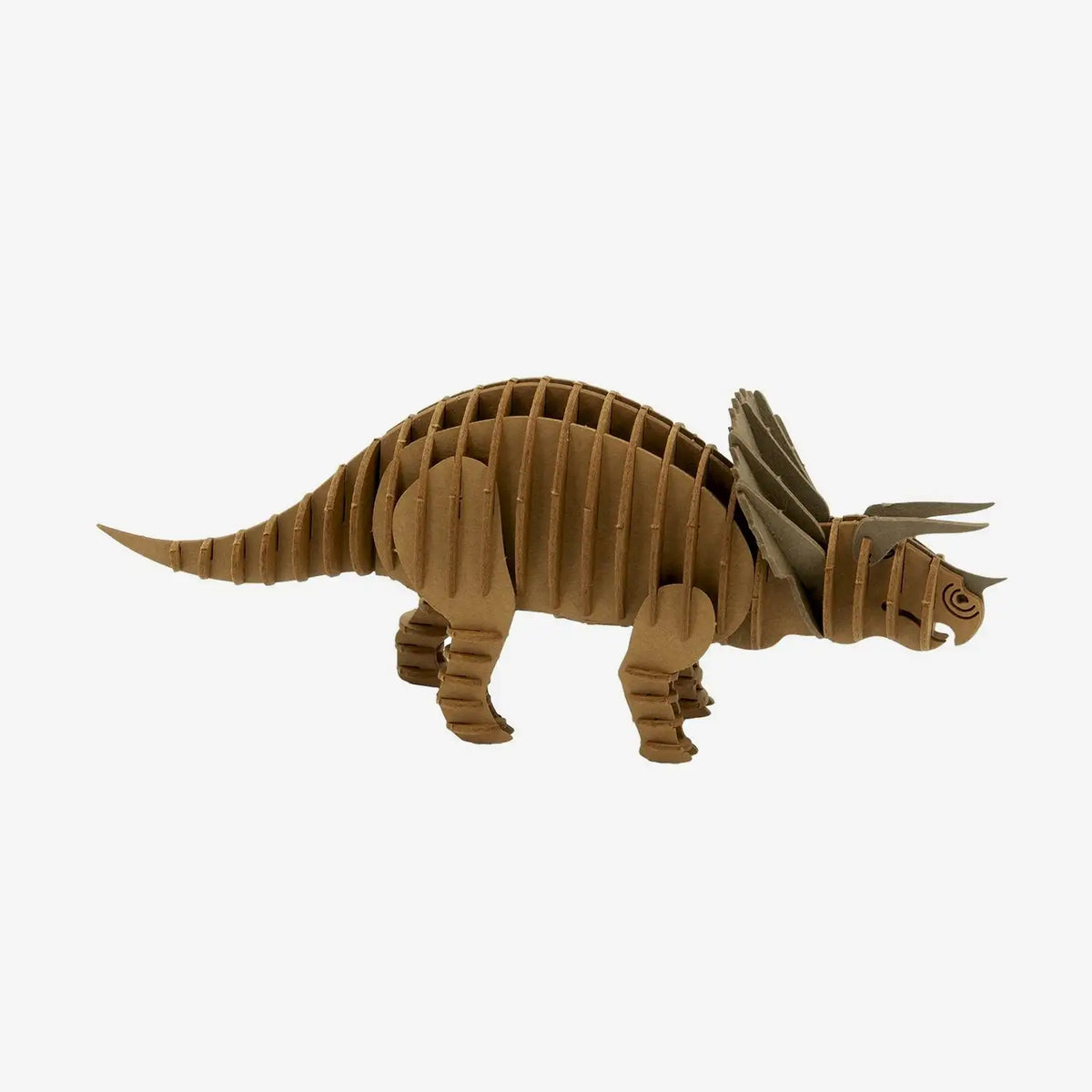 Fridolin-3D-Bastellset-tiermodell-gelasertt-Karton-3D-Papiermodell-Triceratops-Modell-Produktansicht-3