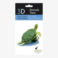 Fridolin-3D-Papiermodell-gelasert-aus-Spezialkarton-Meereschildkroete-Verpackung-ansicht-Vorderansicht