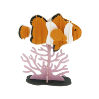Fridolin-3DPapiermodell-Clownfish-spezialkarton-gelasert-aufgebaut-Produktansicht